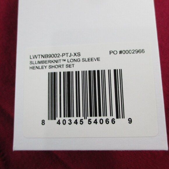 Lunya Slumberknit Long Sleeve Henley Short Set Womens XS Pomegranate Red Pajamas - Picture 13 of 16